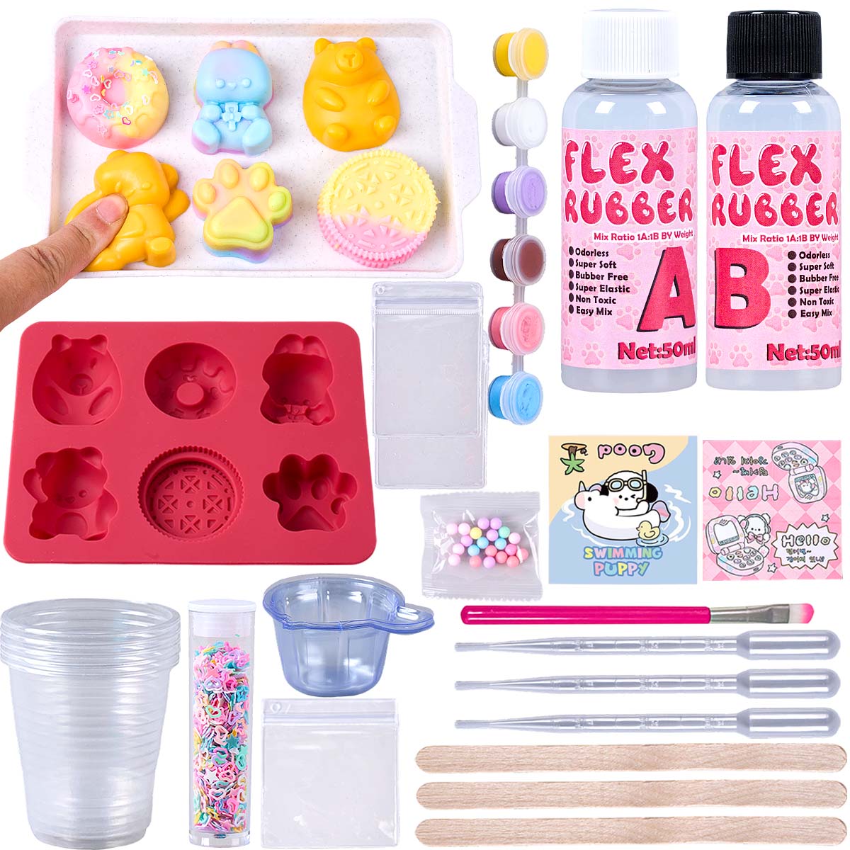Donut Mold Silicone - Kit de Fabricação de Squishies Taba: