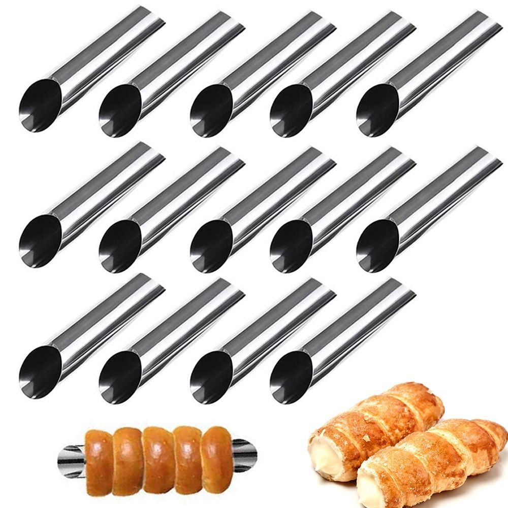 Formas de metal para cannoli,  - Danish Pancake Pan avaliação e preço