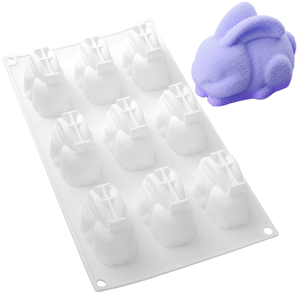Molde de Silicone com 9 Cavida - Bunny Cake Mold avaliação e preço