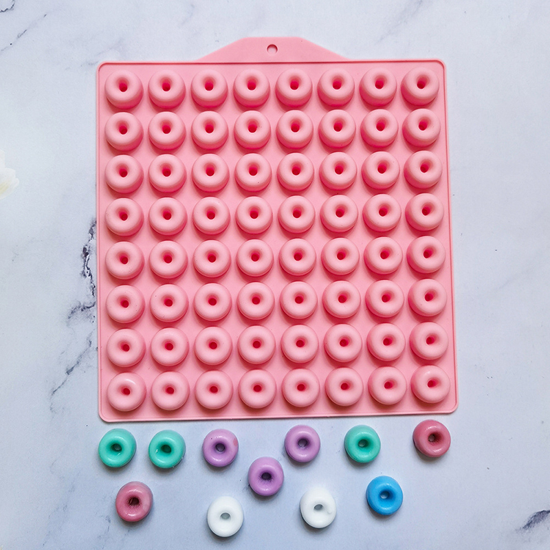 1pc 64 cavidades mini donut mo - Donut Mold Silicone avaliação e preço